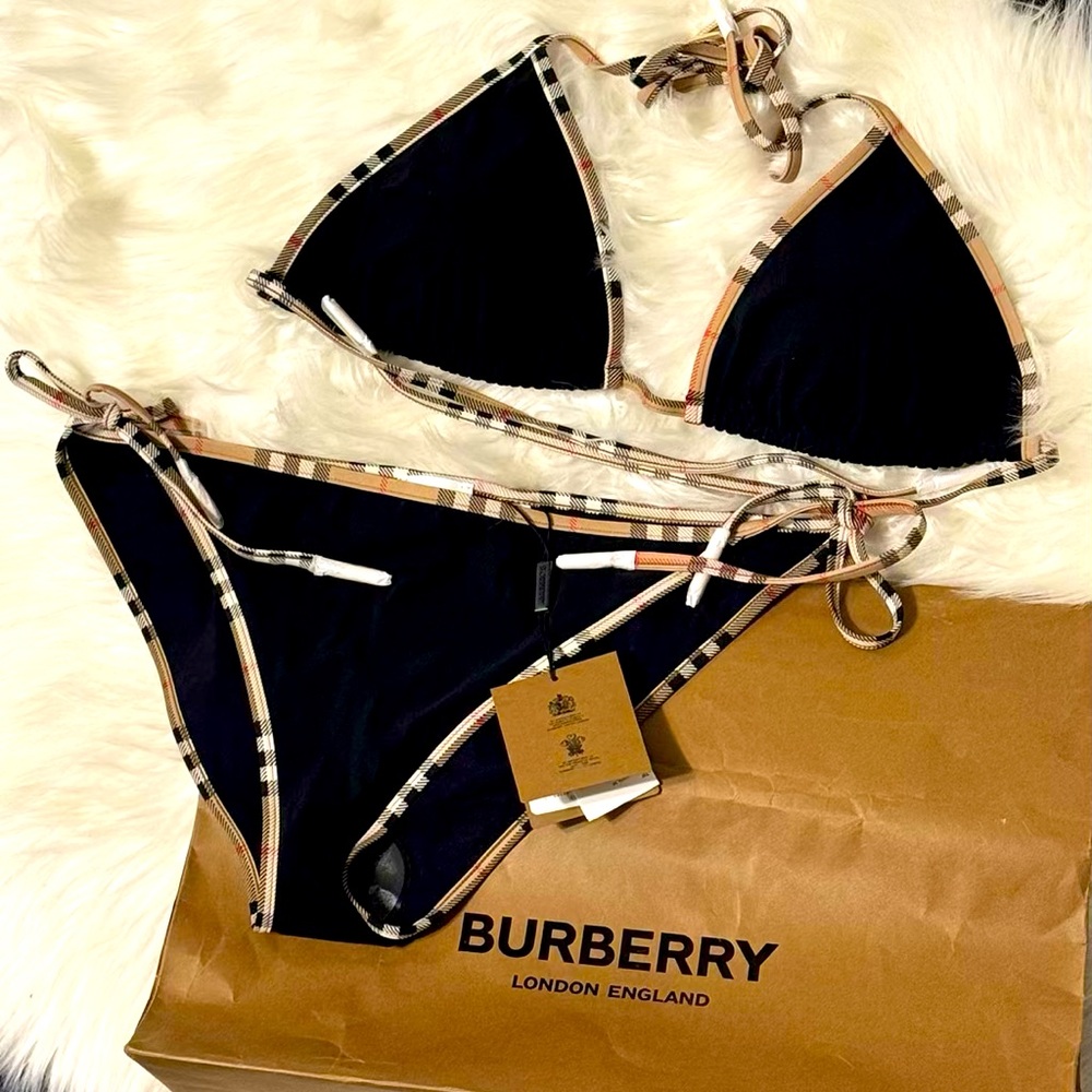 Burberry Two-Piece Bikini Black
